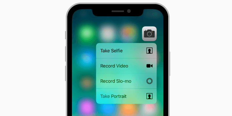 iPhone X 3D touch