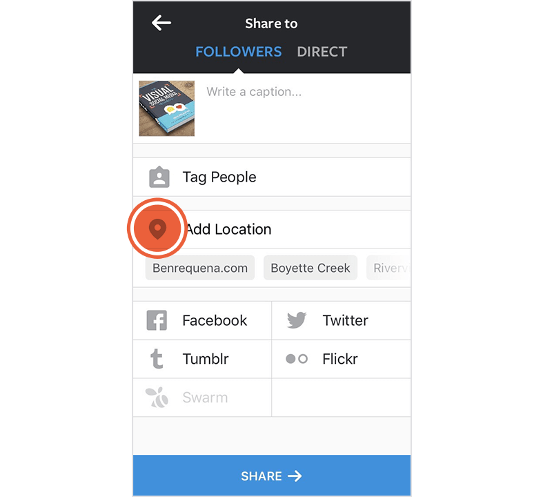 add location instagram