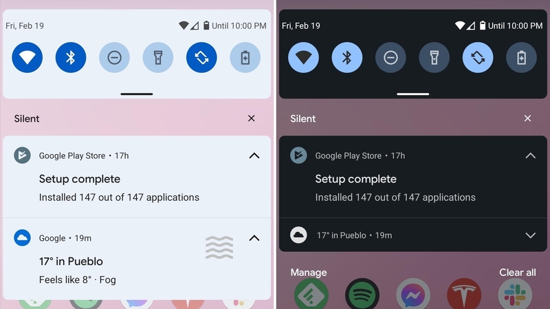 Android 12 notifications