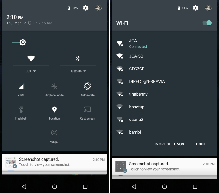 android lollipop feature Notifications Settings
