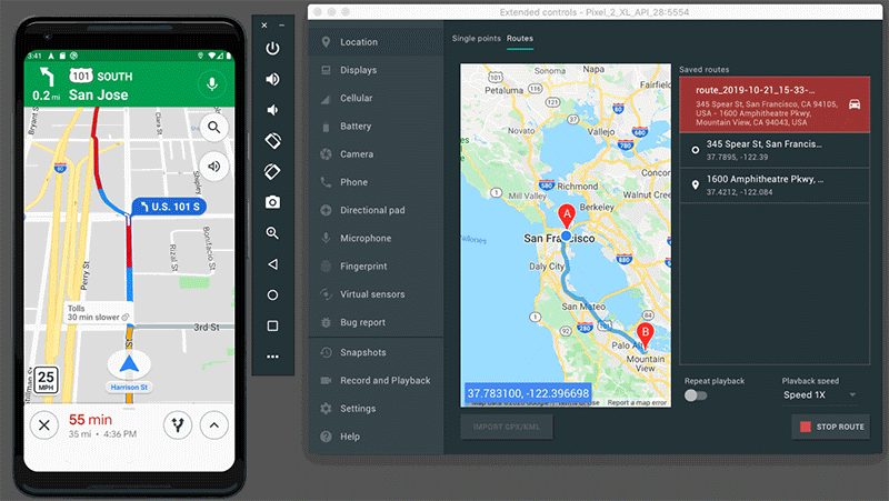 google maps ui