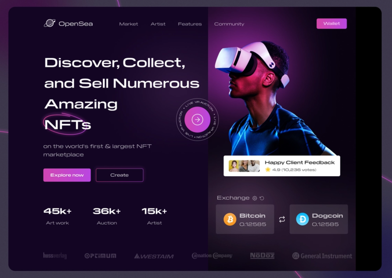 NFT marketplace website