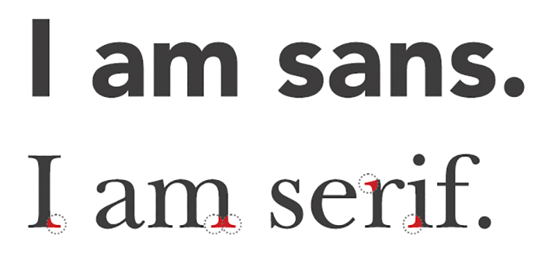 sans serif vs serif
