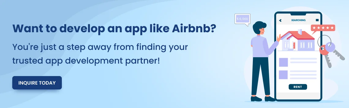 Airbnb app development cta