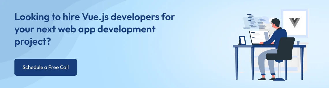 Hire Vue.js developers banner