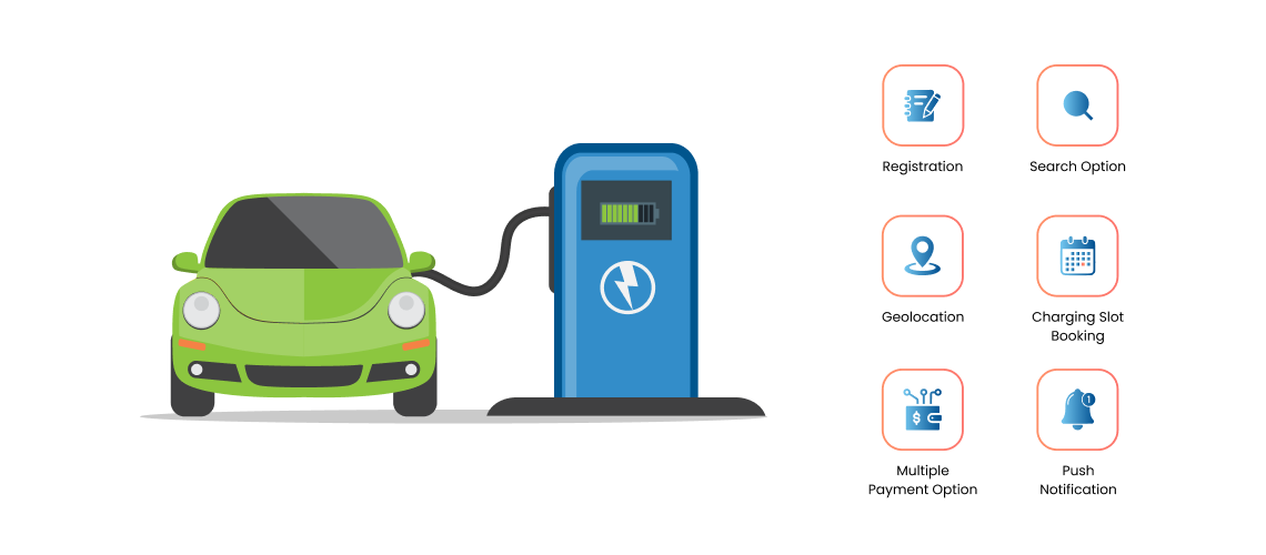 Key features of electric vehicle charging app
