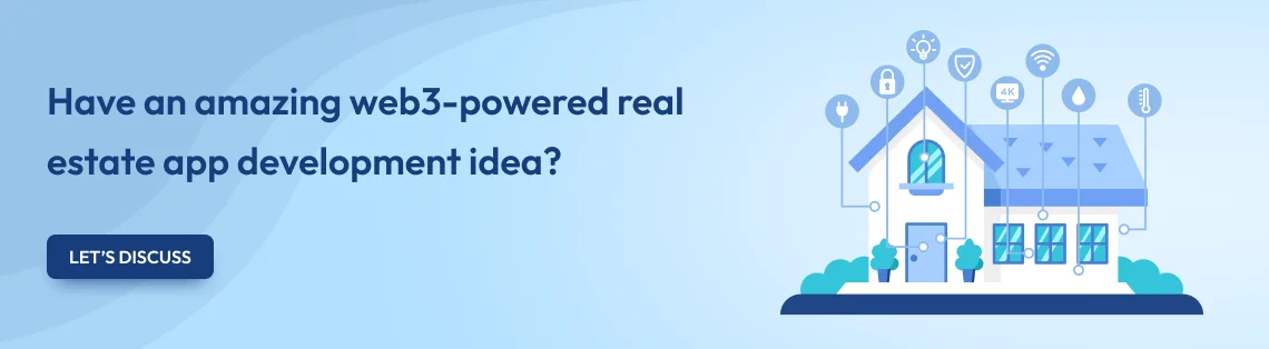 Web3-powered real estate app development idea banner