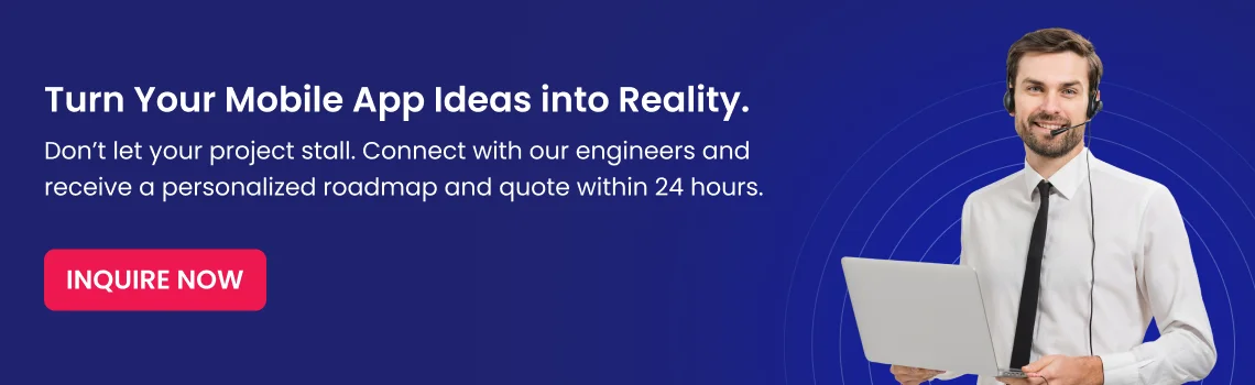 Turn your mobile app ideas into reality CTA