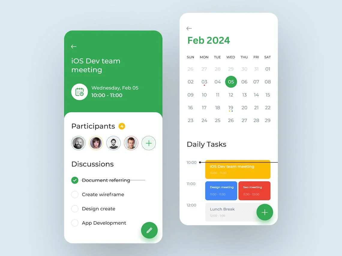 calendar app design