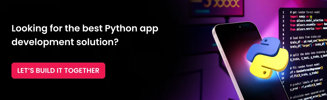 python app development solution cta