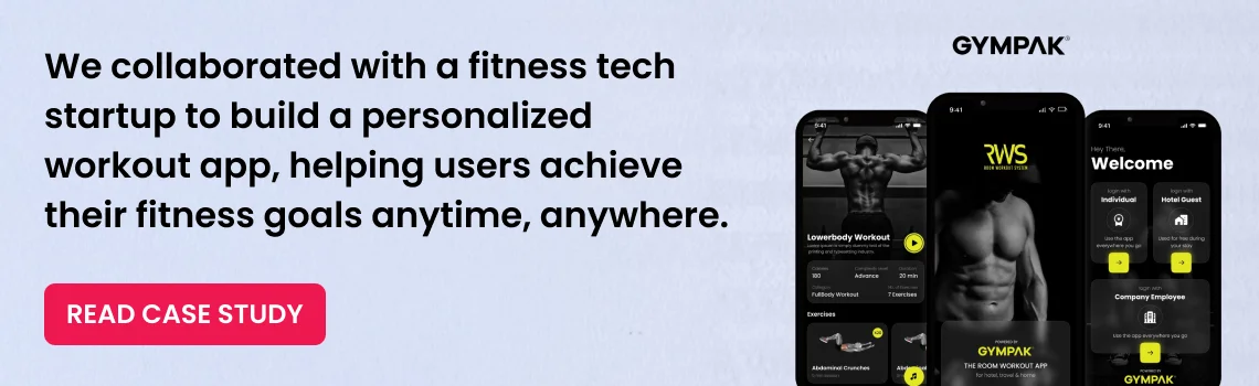 personalized workout app case study cta