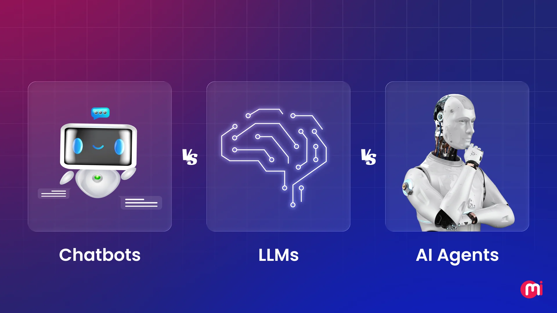 chatbots vs llms vs ai agents