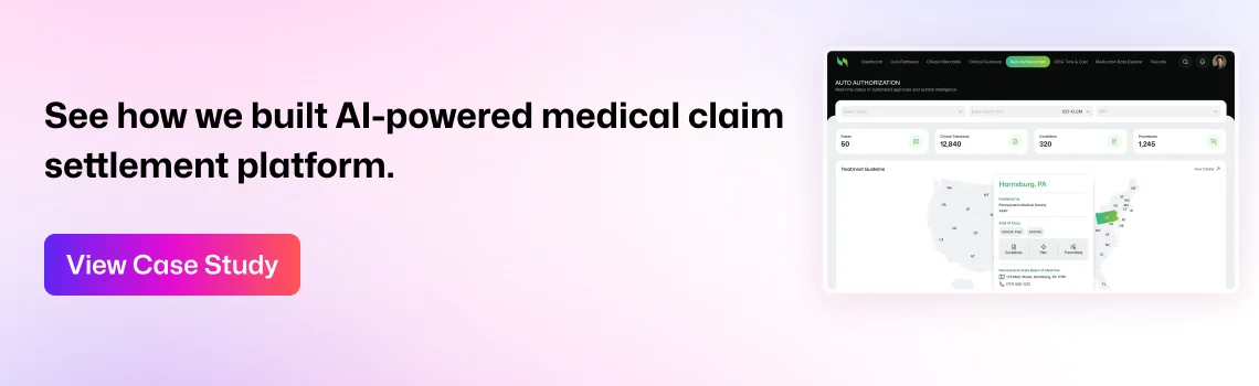 medical claim settlement platform case study cta