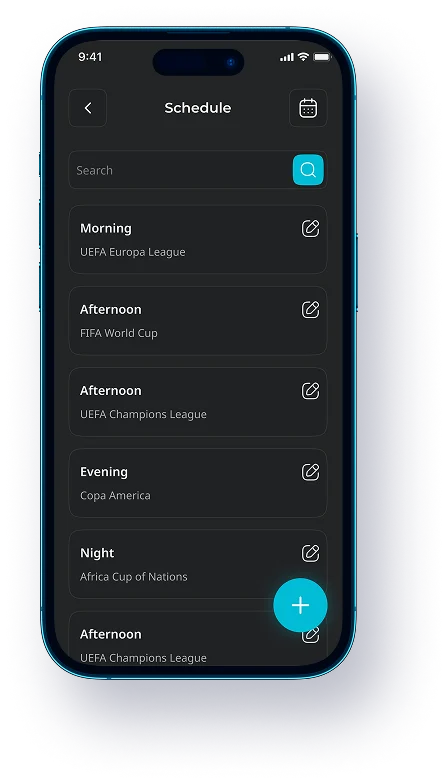 main schedule