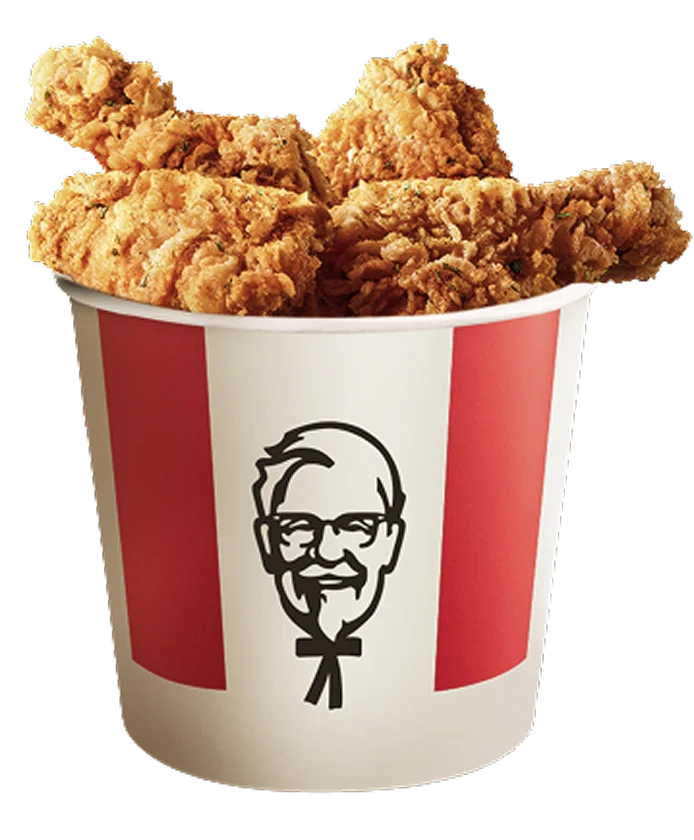 KFC crispy fried chicken bucket