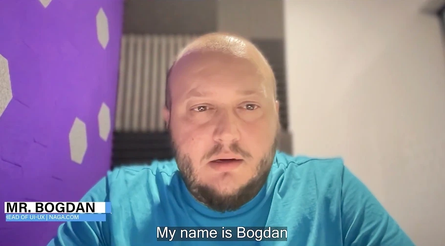 Bogdan Ungureanu, Head of UI/UX at NAGA, Video Interview Testimonial Thumbnail