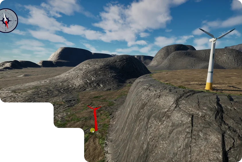 Data-driven model interface calculating outputs from real API wind data