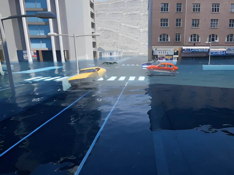 Flood simulation for rescue operations