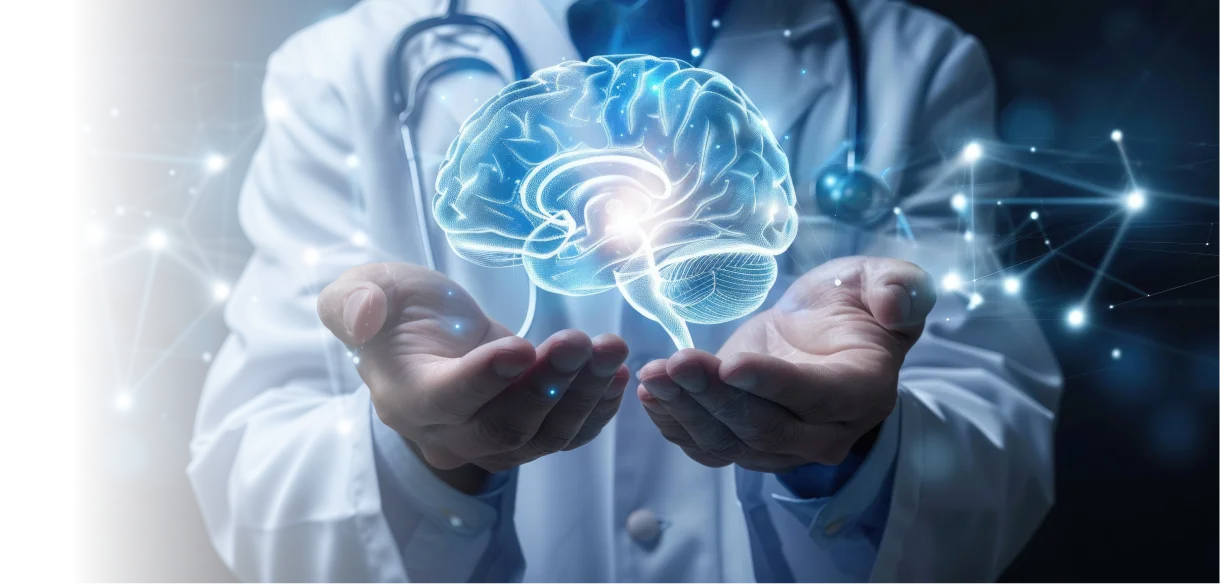 Healthcare specialist reviewing medical data