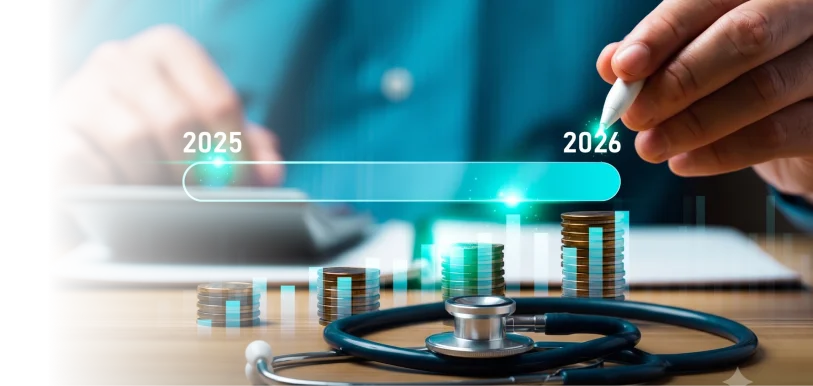 Healthcare specialist reviewing medical data