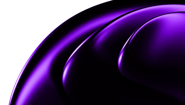 Abstract purple 3D curved shapes