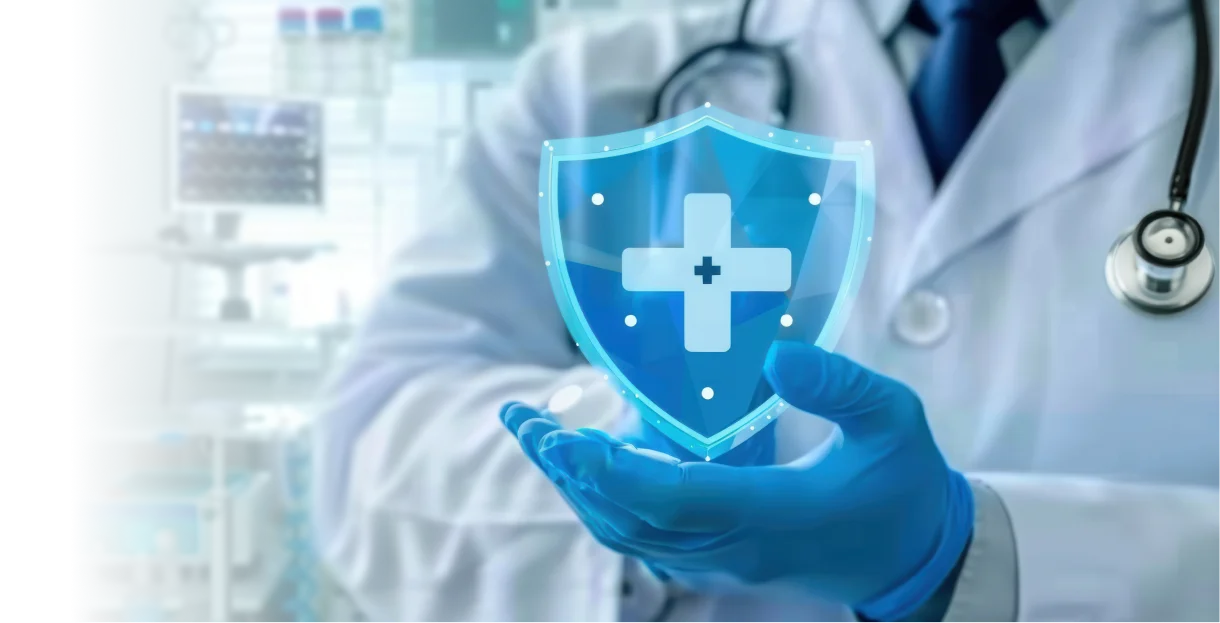 Healthcare specialist reviewing medical data