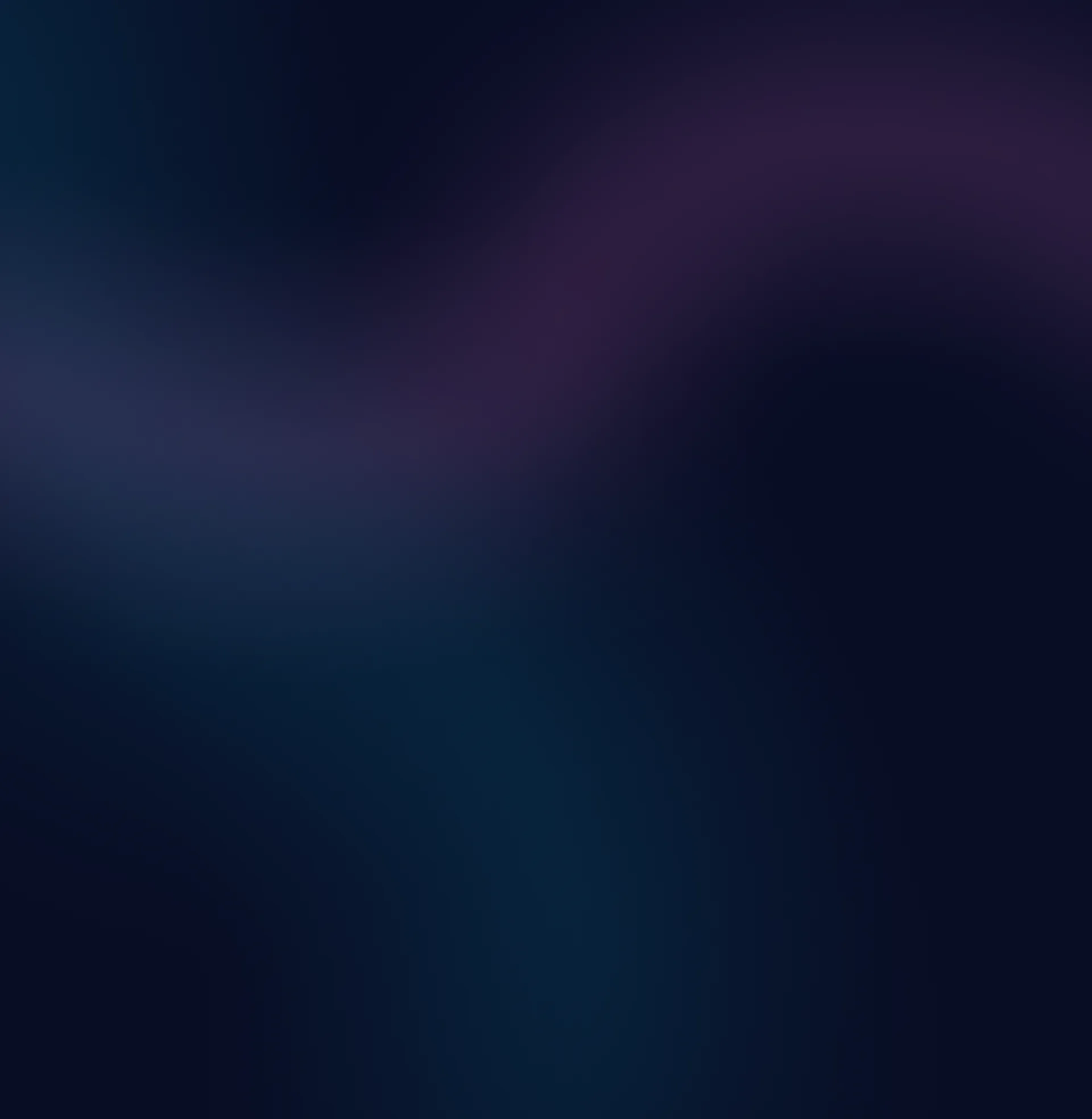 Dark navy, blue and purple gradient background of the footer