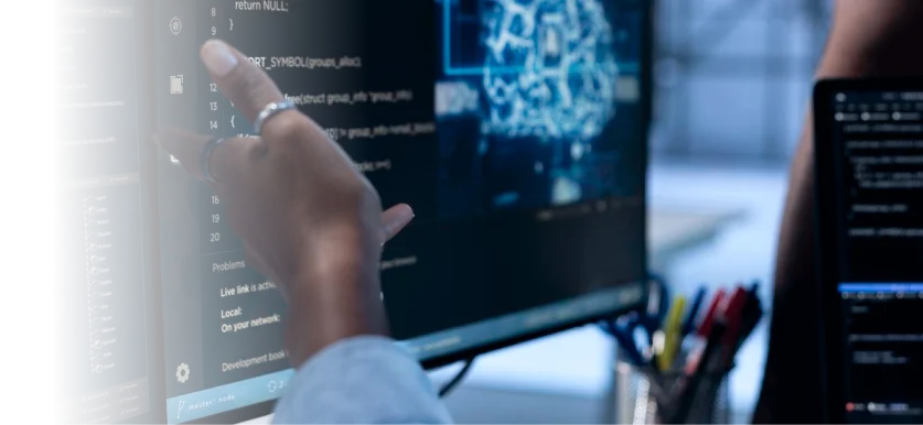 Healthcare specialist reviewing medical data