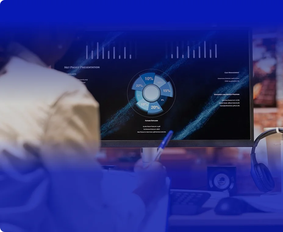 Futuristic gear and robotic hand representing AI process automation