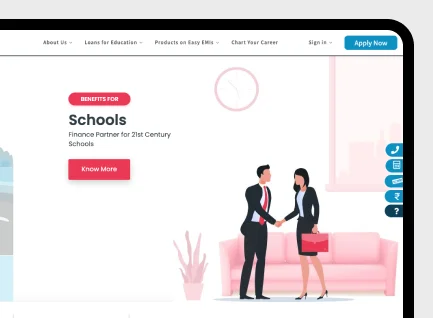 eduvanz website screen