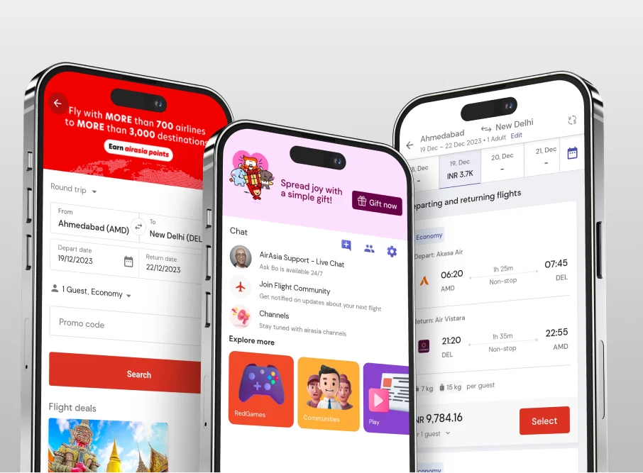 airasia app screen