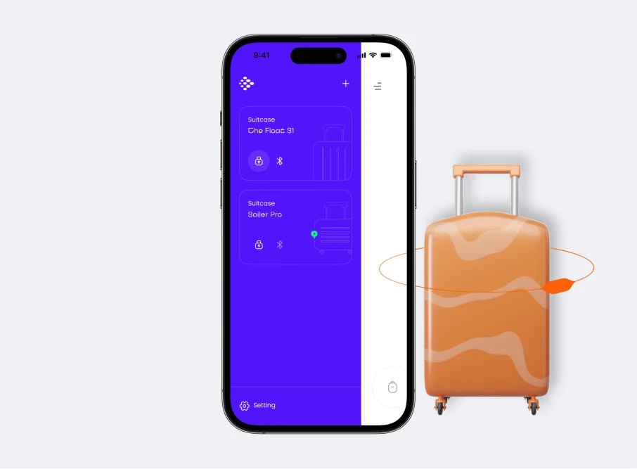 Track Suitcase Through App 
