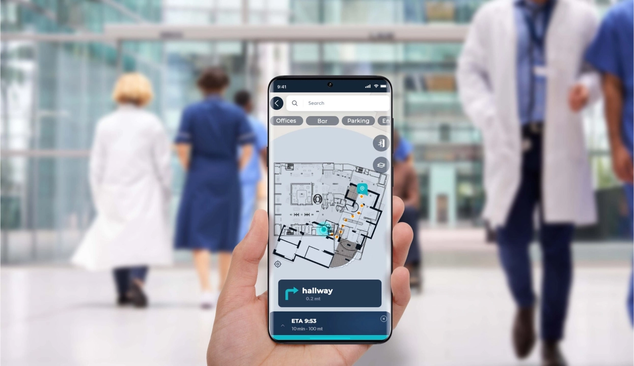 hospital wayfinding and navigation app